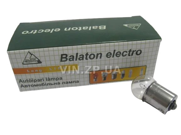 Лампа 12V R10W, цоколь BA15S BALATON габариты, 1 контактная белая, 10 Вт 3