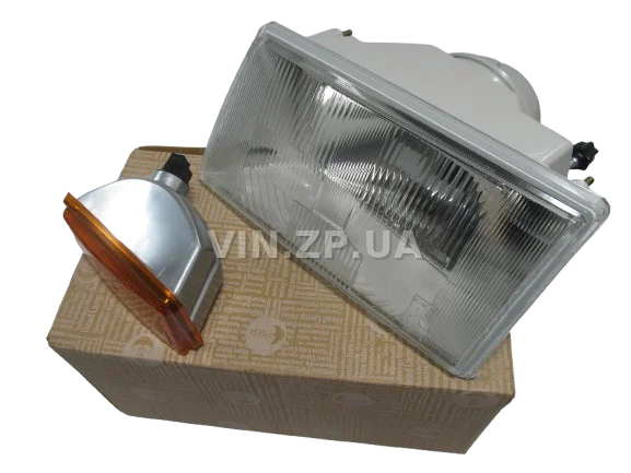 Фара ВАЗ 2108, 2109, 21099 ESER левая, жёлтый поворот, рисунок ''освар'' 6