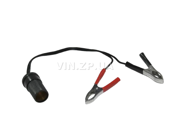 Гнездо переходник прикуривателя ELEGANT 12/ 24 V, 15 Амп, с крокодилами на АКБ 2