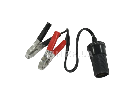 Гнездо переходник прикуривателя ELEGANT 12/ 24 V, 15 Амп, с крокодилами на АКБ 4