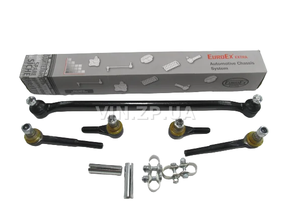 Трапеция рулевая EuroEx ВАЗ 2121, 21213, 21214, 2120, рулевые тяги, наконечники, комплект с крепежом