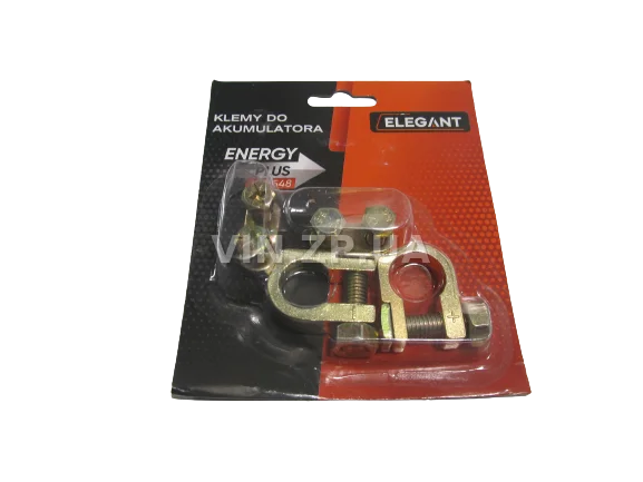 Клеммы аккумулятора ELEGANT легковые авто, цинк с латунным покрытием, комплект 2шт 2