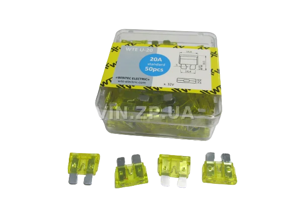 Предохранители Евро 20 Амп WTE комплект 50 шт