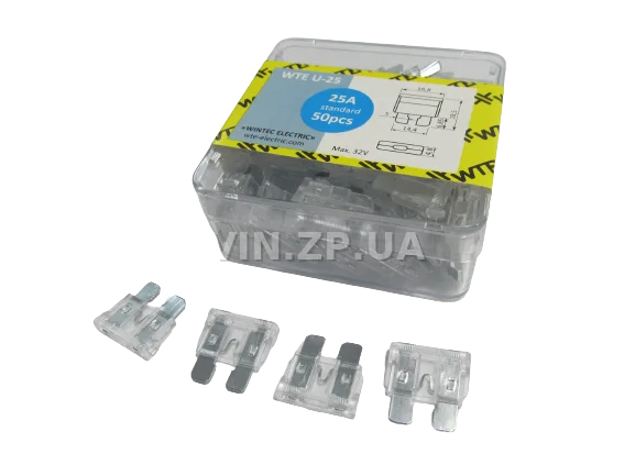 Предохранители Евро 25 Амп WTE комплект 50 шт