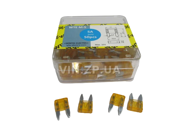 Предохранители Евро мини 5 Амп WTE комплект 50 шт