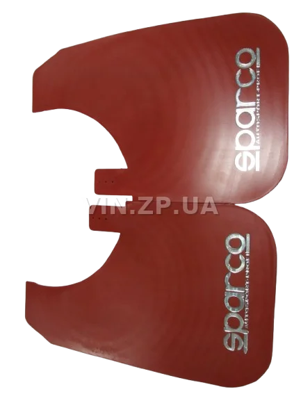 Брызговики SPARCO 430 х 265 мм, универсальные, красные, к-кт 4шт, мягкий капрон 2