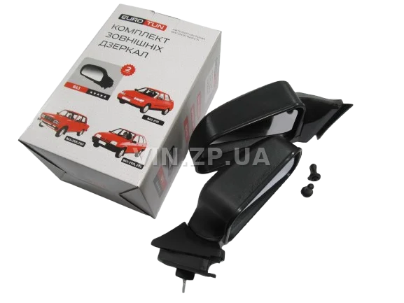 Зеркало ВАЗ 2104, 2105, 2107, с регулировкой, матовое, к-кт 2шт EURO TUN 4
