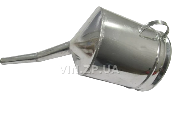 Лейка топливная 1.5л, носик d 20мм с изгибом ВИДЕКС бензин, дизель, с сеткой-фильтром, оцинкованная Д-4 2