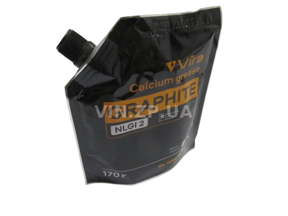Смазка графитная пластичная VIRA "Graphite",  170 грамм, дой-пак со штуцером