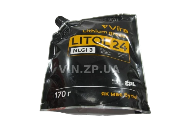 Смазка Литол-24 VIRA 170гр, пластичная литиевая, дой-пак со штуцером 2