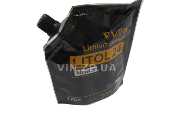 Смазка Литол-24 VIRA 170гр, пластичная литиевая, дой-пак со штуцером