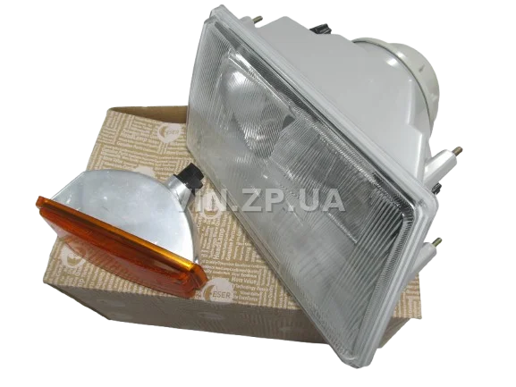Фара ВАЗ 2108, 2109, 21099 ESER правая, жёлтый поворот, рисунок ''киржач'' 6