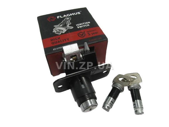 Замок багажника ВАЗ 2108, 2109, 2113, 2114 чёрный FLAGMUS с личинками, замок 1шт + личинка 2шт + ключ 2шт 4