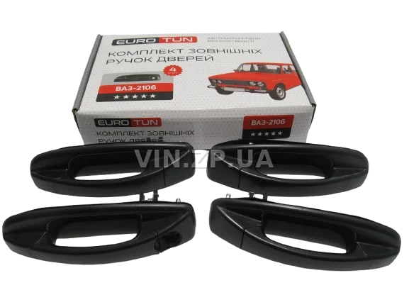 Ручка двери ВАЗ 2101, 2102, 2103, 2106, наружная, Евро, к-кт 4шт EURO TUN 4