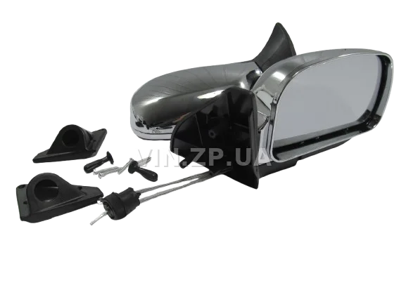 Зеркало ВАЗ 2108, 2109, 21099, 2113, 2114, 2115, с регулировкой, хром, к-кт 2шт EURO TUN 2