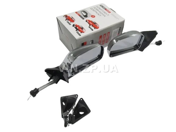 Зеркало ВАЗ 2108, 2109, 21099, 2113, 2114, 2115, с регулировкой, хром, к-кт 2шт EURO TUN 4