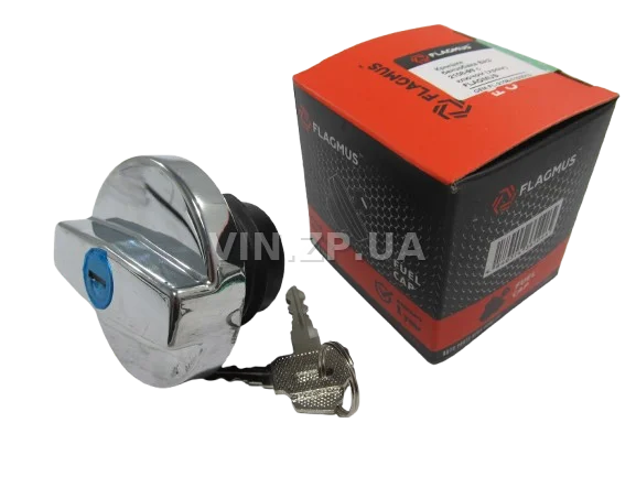 Крышка бензобака ВАЗ 2108, 2109, 21099, 2110, 2111, 2112, 2113, 2114, 2115, с ключами, пластик, хром FLAGMUS 3