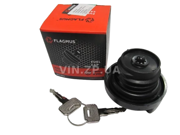 Крышка бензобака ВАЗ 2108, 2109, 21099, 2110, 2111, 2112, 2113, 2114, 2115, с ключами, пластик, черная FLAGMUS 3