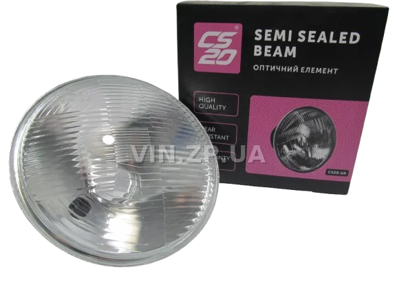 Фара оптический єлемент ВАЗ 2101, 21011, 2102, 2121, 21213, ГАЗ 24, 2410 CS-20 без подсветки, с отражателем 3