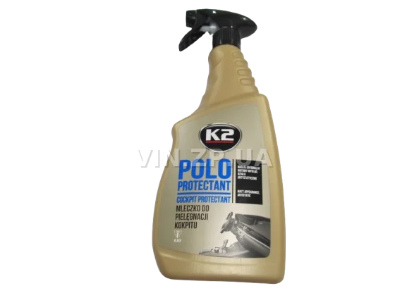 Полироль для матового пластика K2 Polo Protectant Black, чёрный, триггер 750 мл