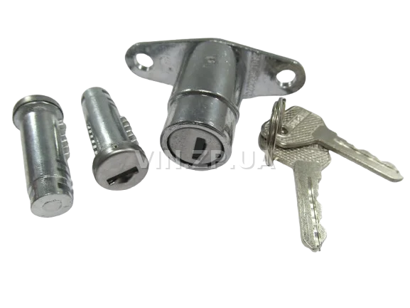 Замок багажника ВАЗ 2101, 21011, с личинками, замок 1шт + личинка 2шт + ключ 2шт ASR