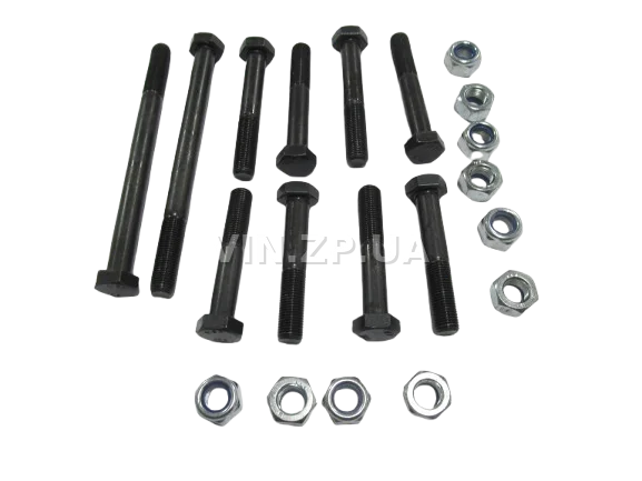 Болт реактивной штанги ВАЗ 2101-2107, к-кт 10 болтов+10 гаек АРК М12 x 1.25 x 70/80/150