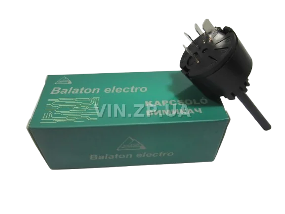 Выключатель оборотов печки ВАЗ 2108, 2109, 21099, Таврия 1102, 1103 BALATON 3 полож, 4 конт, 63.3709 3