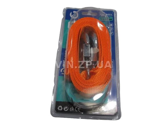 Трос буксировочный BALANSA 2 тонны, 4.0 м , 2 металлических крюка, блистер 2