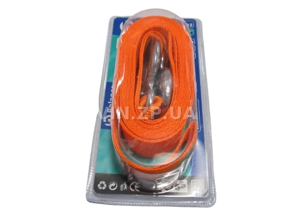 Трос буксировочный BALANSA 2 тонны, 5.0 м , 2 металлических крюка, блистер 2