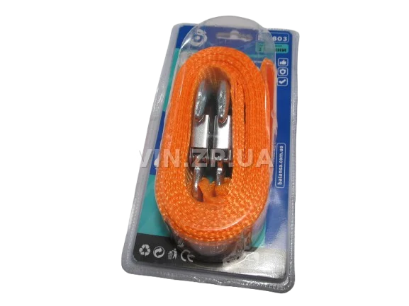 Трос буксировочный BALANSA 3 тонны, 4.0 м , 2 металлических крюка, блистер 2
