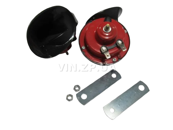 Сигнал звуковой FLAGMUS улиитка, 12V, 2-х контактный, 2-тональный, без реле, комплект 2шт