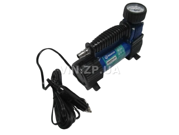 Компрессор автомобильный BALANSA 150 Вт, 10 Атм, 35 л/мин, в прикуриватель, съёмный спиральный шланг до 3м , провод 3м 3
