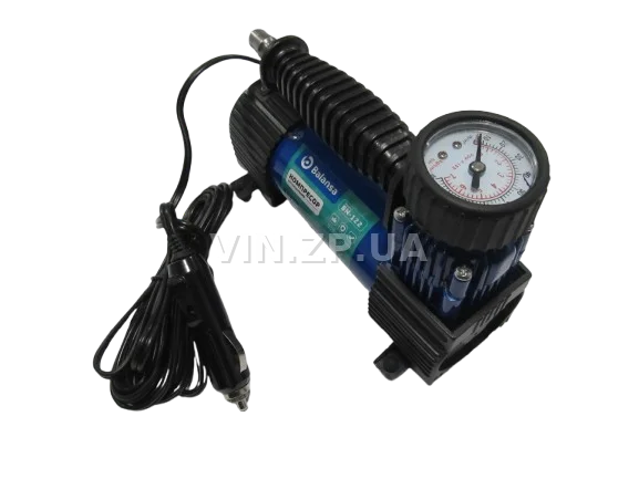 Компрессор автомобильный BALANSA 150 Вт, 10 Атм, 35 л/мин, в прикуриватель, съёмный спиральный шланг до 3м , провод 3м 4