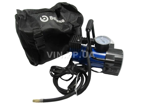 Компрессор автомобильный BALANSA ЛЮКС 150 Вт, 10 Атм, 35 л/мин, в прикуриватель, с фонарём, шланг 1м , провод 3м