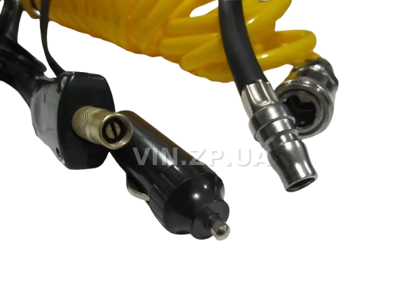 Компрессор автомобильный BALANSA 200 Вт, 2-поршня ,10 Атм, 60 л/мин, в прикуриватель, съёмный спиральный.шланг до 5 м, провод 3м 2