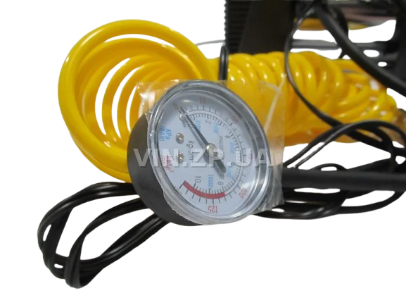 Компрессор автомобильный BALANSA 200 Вт, 2-поршня ,10 Атм, 60 л/мин, в прикуриватель, съёмный спиральный.шланг до 5 м, провод 3м 3