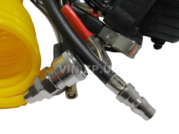 Компрессор автомобильный BALANSA 200 Вт, 2-поршня ,10 Атм, 60 л/мин, зажимы на АКБ, съёмный спиральный.шланг до 5 м, провод 3м 3