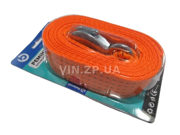 Трос буксировочный BALANSA 4 тонны, 5.0 м , 2 металлических крюка, блистер