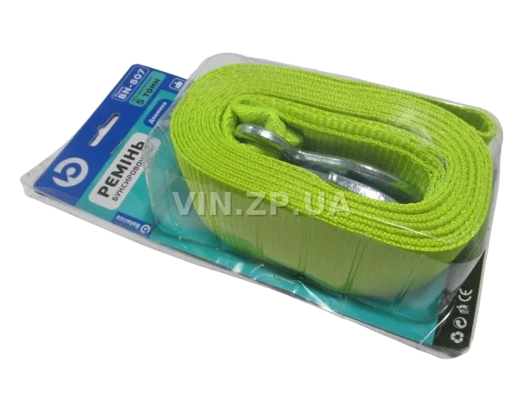 Трос буксировочный BALANSA 5 тонн, 5.0 м , 2 металлических крюка, блистер