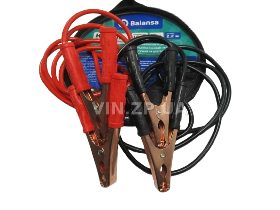 Стартовые провода прикуривания 150A BALANSA 2.2м, комплект 2 шт, сумка