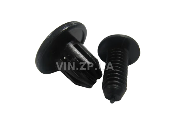 Клипса пистон распорная универсальная под d-11 мм АвтоПласт к-кт 2шт - "мама+папа", чёрная 2