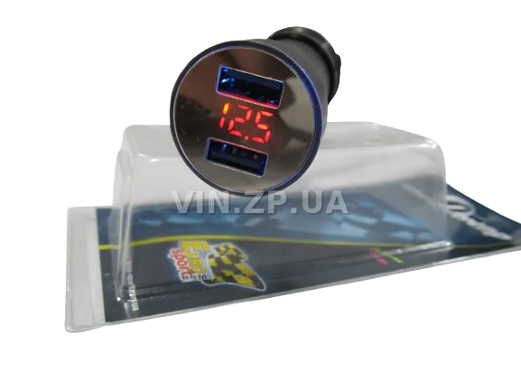 Вольтметр у прикурювач EuroSport 2 USB 12-24V DVM-28 AS-R 3
